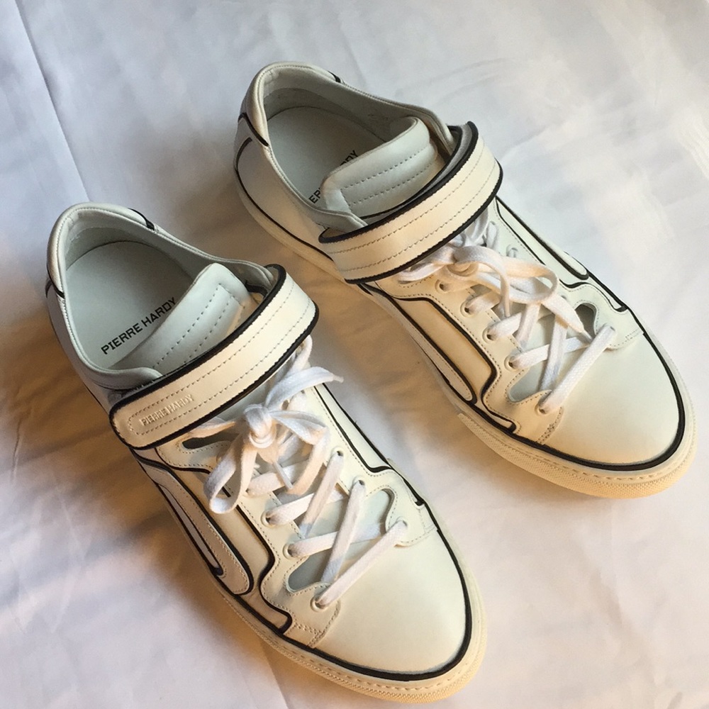 White and Black Pierre Hardy Sneakers